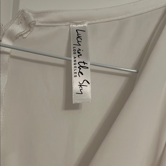 White Ruffle Romper - Picture 3 of 4